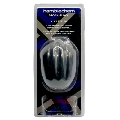 Image of Hamblechem Decontamination Vehicle Clay System Bar Block Pad Mitt Puck Two Pads Included For Detailing &amp; Valeting