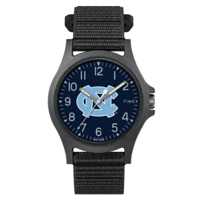 Image of Timex Men&#039;s Collegiate Pride 40mm Watch North Carolina Tar Heels with Black FastWrap Strap