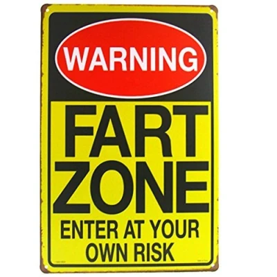 Image of T ray Warning Signs Fart Zone Enter At Your Own Risk Vintage