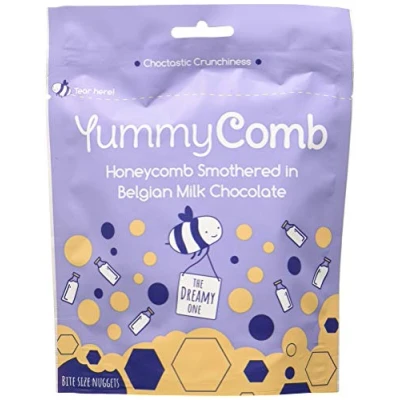 Image of Yummycomb Belgian Milk Chocolate Honeycomb Pouch, 100g Pack of 6
