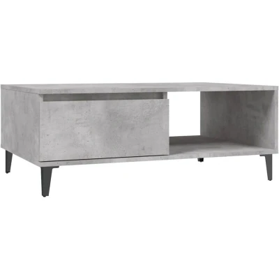 Image of vidaXL Coffee Table Concrete Grey 90x60x35 cm Engineered Wood