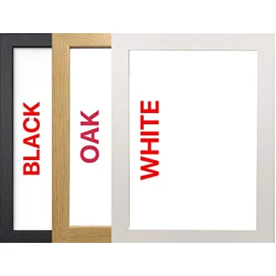Image of MODERN STYLE WOOD PHOTO PICTURE POSTER FRAMES OAK,WHITE BLACK (OAK, A5(14.8 x 21) cm)