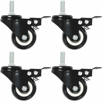Image of vidaXL 12 pcs Swivel Casters with Brakes 50 mm