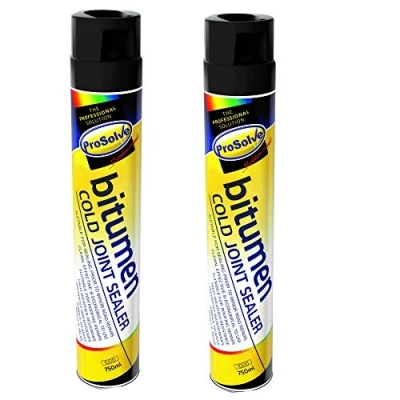 Image of PACK OF 2 Prosolve Bitumen Cold Joint Sealer Aerosol 750ml adhesive tack coat Tarmac &amp; Gutter