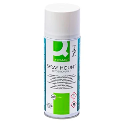 Image of Q Connect Quick Mount Aerosol Adhesive KF01071,Green, White