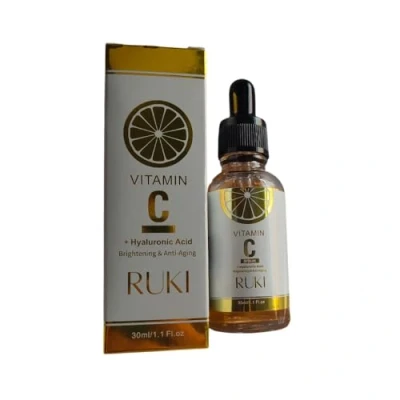 Image of Britains Beauty Vitamin C Facial Serum with Hyaluronic Acid Brightening &amp; Anti Aging Formula, Suitable for All Skin Types, 30ml / 1 Fl. Oz