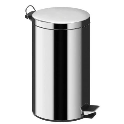 Image of Denny International S/Sless Steel 3L 5L 12L 20L 30L Silver Pedal Bin Kitchen Bathroom Toilet Rubbish Office Waste (5L)