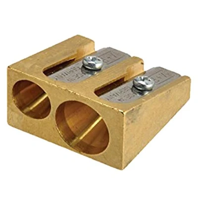 Image of Pencil sharpener, double hole, (brass) wedge