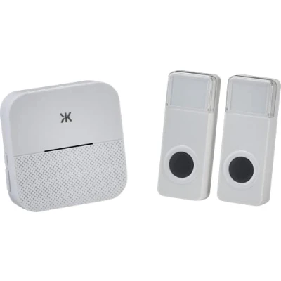 Image of KnightsBridge Wireless plug in dual entrance door chime system white