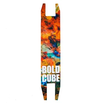 Image of BOLDCUBE Grip Tape Stunt Scooter Self Adhesive Bubble Free Water Resistant Sandpaper Fits Most Scooters Prime Blue Black Yellow Pink Red Purple (Red Fire)
