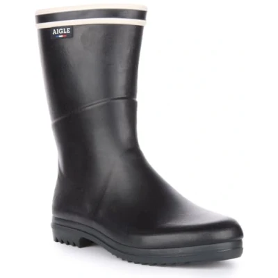 Image of Chanteboot Stripes Rubber Women&#039;s Mid High Wellington Boots