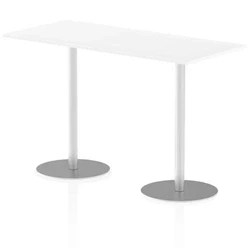 Image of Italia 1800 x 800mm Poseur Rectangular Table White Top 1145mm High Leg