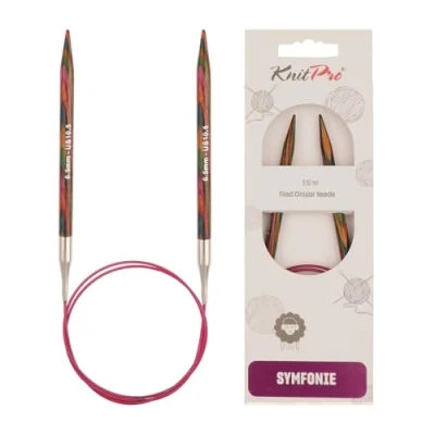 Image of KnitPro 50 cm x 6.5 mm Symfonie Fixed Circular Needles, Multi Color