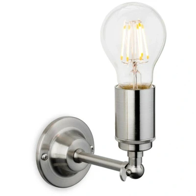 Image of Firstlight Indy Retro Style Wall Light Brushed Steel