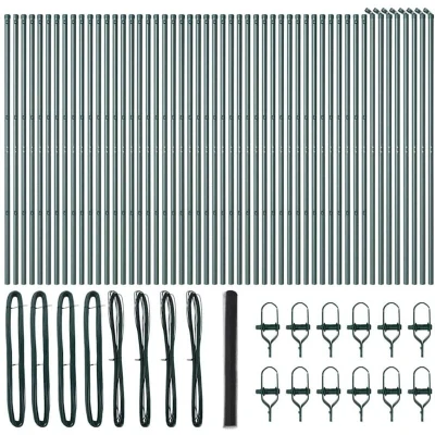 Image of vidaXL Hexagon Fence Grey 1.5x100 m Steel