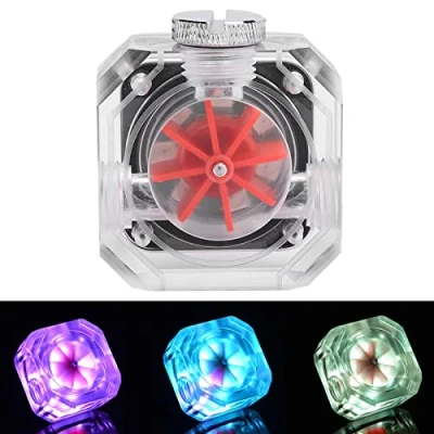 Image of Lazmin Water Flow Meter for PC,Acrylic Small 3PIN G1/4 Thread,Liquid Computer Cooling System Accessories,Supports Symphony Light Effect
