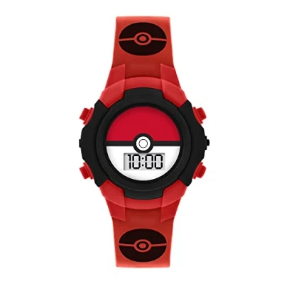 Image of Pokemon Boy&#039;s Digital Quartz Watch with Silicone Strap POK4127