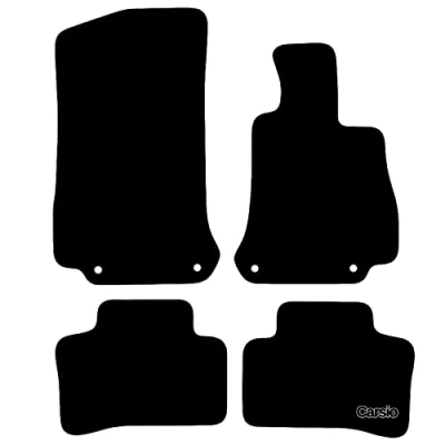 Image of Carsio Carpet Car Mats For Mercedes Benz GLC 2015+ Onwards Tailored Fit Floor Mat Set Complete Accessory Black Custom Fitted All Weather, Anti Slip Backing &amp; Trim