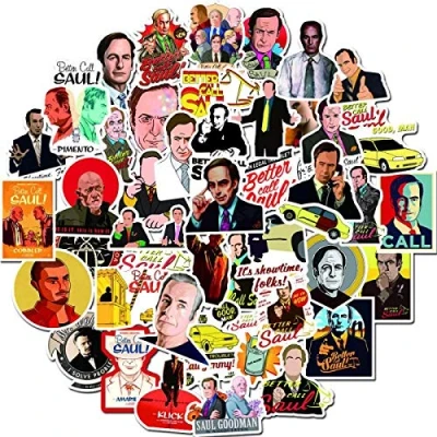 Image of 50 Pieces Better Call Saul Show TV Stickers DIY Laptop Car Phone Luggage Motor PVC Waterproof Graffiti Decal Toy Kids Sticker