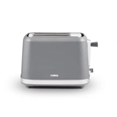 Image of Tower Odyssey 2 Slice Toaster Grey with Chrome Accents