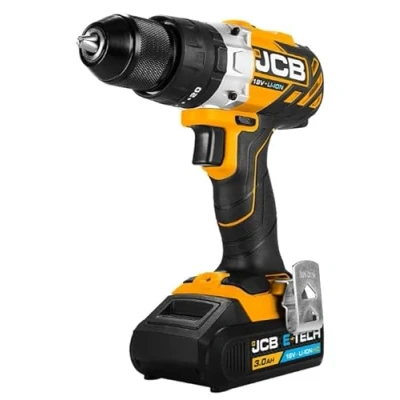 Image of JCB 18V 65Nm Brushless Combi Drill with 3.0Ah Li ion Battery &amp; 2.4A Fast Charger 2 Speed Gearbox Ergonomic Design 3 Year Warranty