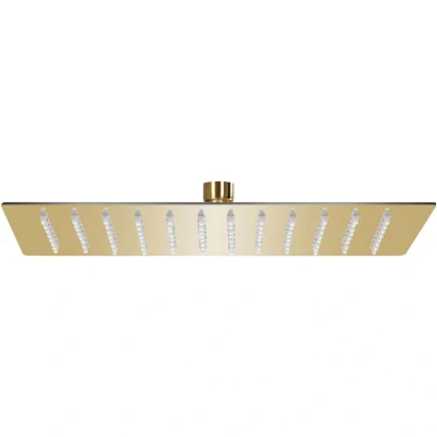 Image of vidaXL Rain Shower Head Stainless Steel 30x20 cm Rectangular Gold