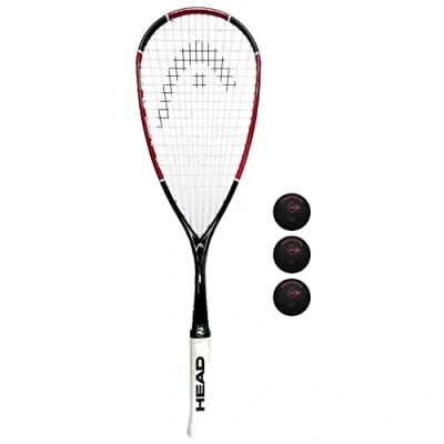 Image of Head Nano Ti 110 Squash Racket &amp; 3 Balls (Includes: Progress (Red Dot))
