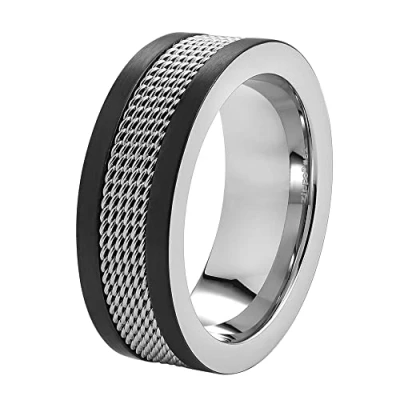 Image of Zippo Mesh Ring Edelstahlring, Design, in verschiedenen Größen, hochwertiger Geschenkbox