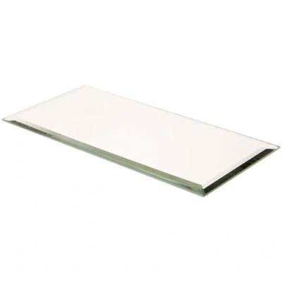 Image of Plymor Rectangle 3mm Beveled Glass Mirror, 3 inch x 6