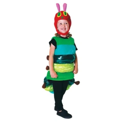 Image of Amscan 9902976 Kids Officially Licensed the Very Hungry Caterpillar Deluxe Tabard &amp; Hat World Book Day Fancy Dress Costume Age: 6 8 Yrs