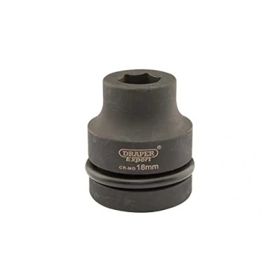 Image of Draper Expert HI TORQ� 6 Point Impact Socket, 1&quot; Sq. Dr., 18mm