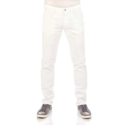 Image of Replay Men&#039;s Anbass Slim Jeans, White (White 1), 33W 32L UK