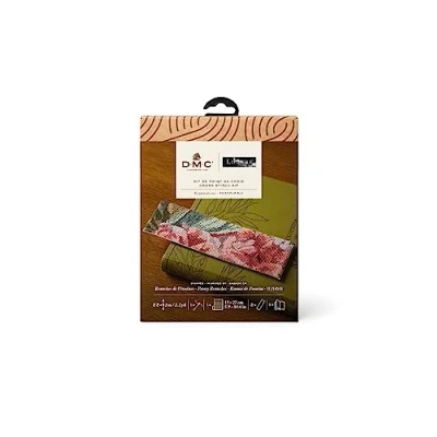 Image of DMC Peony Branches Bookmark Cross Stitch Kit