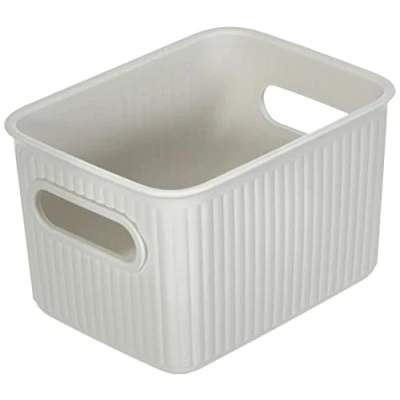 Image of Tatay 7010101 Baobab Small Multi Purpose Storage Basket with 1.5 Litre Capacity, White Parchment, 12.8 x 16.7 10