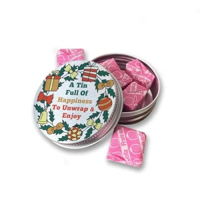 Image of RED OCEAN Christmas Tin For Small Sweets, Novelty Stocking Filler Gift Christmas, Son Daughter Gifts Secret Santa Colleagues Friends