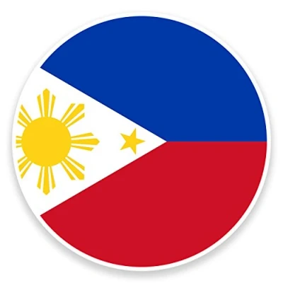 Image of 2 x 10cm Philippines Flag Vinyl Sticker Decal Laptop Travel Luggage Car #9165 (10cm Wide High)