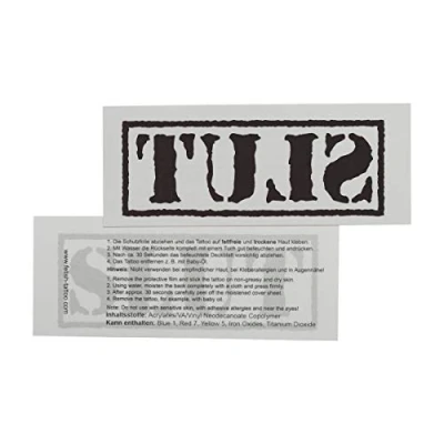 Image of 1 x Big Stemp Slut Tattoo Lettering in Black Sexy Kinky (1)