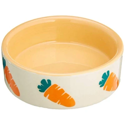 Image of Nobby Rodent Ceramic Bowl Carrot Beige Orange Diameter 7.5 x 2.5 cm 55 ml Pack of 1