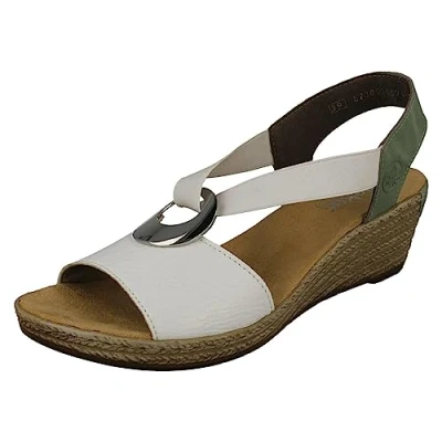 Image of Rieker Womens 624H6 80 Kaukasus Wedge Heeled Sandals 6.5 UK