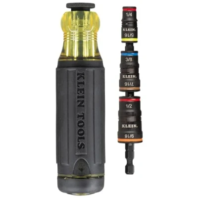 Image of Klein Tools 32303HD Impact Driver Set, 20 in 1 SAE Rated Sockets and Screwdriver Tool with Phillips, Slotted, Square Torx Tips