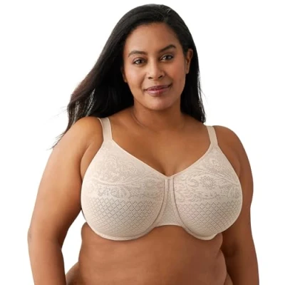 Image of Wacoal Women&#039;s Plus Size Visual Effects Minimizer Bra, Sand, 34F