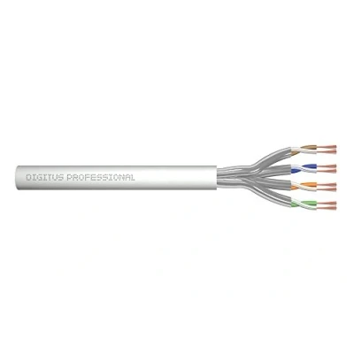Image of DIGITUS Raw patch cable Cat 6A Unassembled by the metre 100m U FTP network LSZH AWG 27/7 Grey