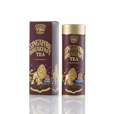 Image of TWG Tea Singapore Breakfast Loose Leaf Black &amp; Green Vanilla Spices Haute Couture Tin, 100g Gift Set