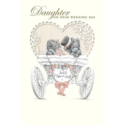 Image of Me to You Daughter On Your Wedding Day Card Best Wishes Tatty Teddy Bear