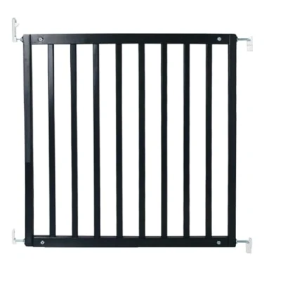 Image of Safetots Simply Secure Wooden Gate, 72cm 79cm, Black, Stair Screw Fit Baby Stylish and Practical Safety Barrier
