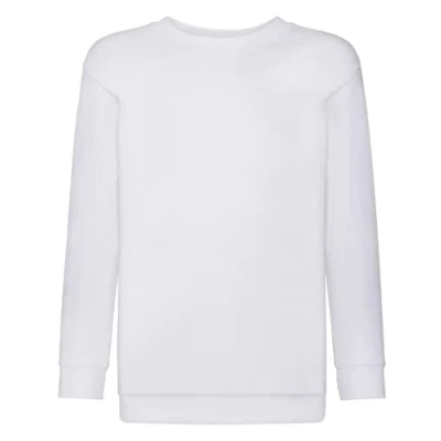 Image of Fruit of the Loom Boys&#039; Sweatshirt white Bianco 14 15 Years
