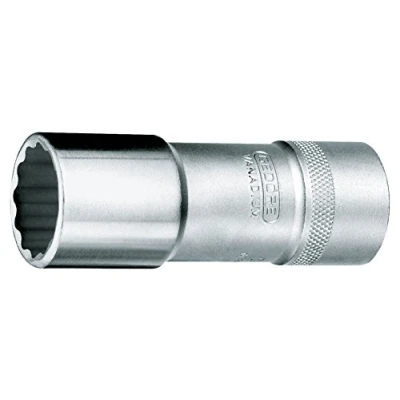 Image of Gedore D19L17 1/2 17 mm 12 Hex Screws Long Socket Silver