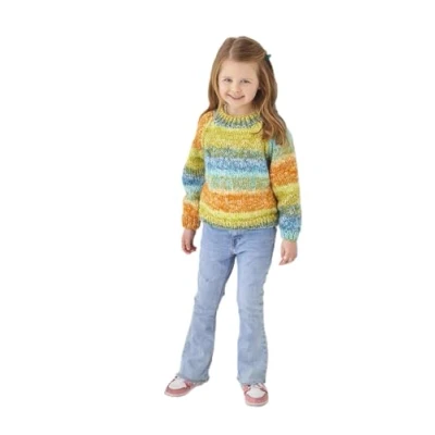 Image of King Cole Kids Knitting Pattern Girls Chunky Cardigan &amp; Sweater (6199)