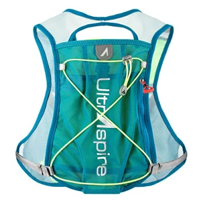 Image of UltrAspire Spry 3.0 Adult Unisex Lightweight Running Race Vest Emerald Blue/Lime, Universal