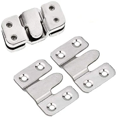 Image of Flush Mount Bracket, Tiberham Interlocking Photo Frame Hook, Heavy Duty Picture Hanger Z Clip Bracket for Large Display Art Gallery Wall Hardware (5 Pairs)